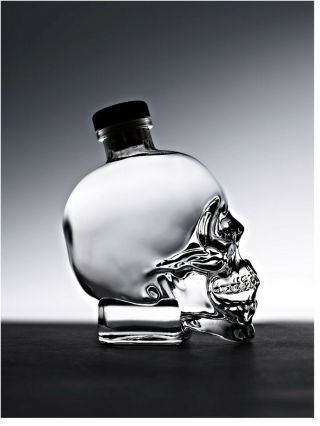 Crystal Head Vodka Skull Bottle Empty With Cap 1.  75l