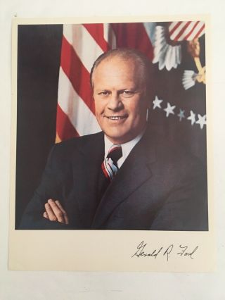 President Gerald R.  Ford Signed Photo Autograph With White House Envelope