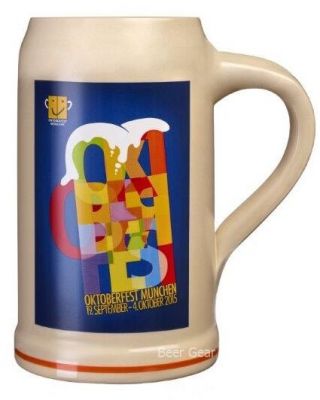 2015 Munich Oktoberfest Stein - 1 Liter - Mugs Stocked In Usa By Beer Gear