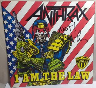 Anthrax " I Am The Law " 12 " Maxi Single Lp (black Vinyl) (autographed) 1987