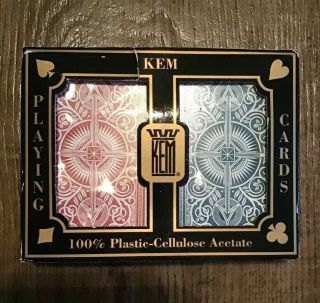 Kem Playing Cards 2 Decks Arrow Red/blue Narrow Jumbo