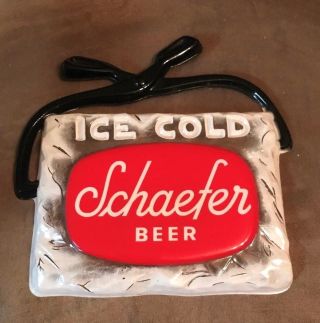 Vintage Schaefer Beer Vacuform Sign Schaefer Brewing Co York Ny