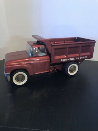 Vintage Structo Hydraulic Dumper Dump Truck Pressed Steel Toy