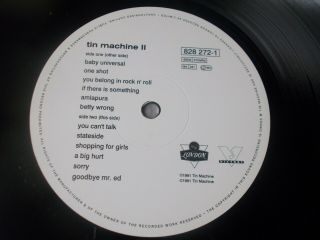 Tin Machine II LP 1991 UK LP on London David Bowie 3