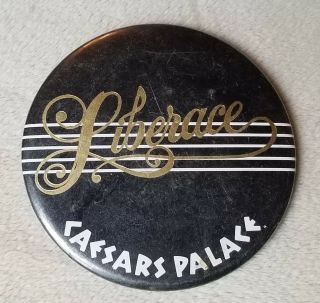 Vintage Liberace Caesars Palace Casino Advertising Pinback Button