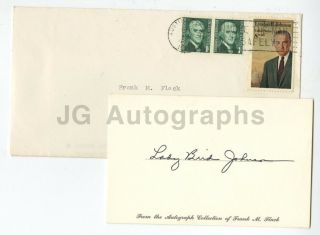 Lady Bird Johnson - U.  S.  First Lady,  Lyndon B.  Johnson - Authentic Autograph