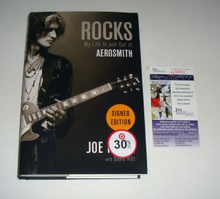 Aerosmith Joe Perry Signed Rocks Hc Book 1/1 First Edition Hardcover Jsa Cert