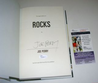 Aerosmith Joe Perry Signed Rocks HC BOOK 1/1 First Edition Hardcover JSA CERT 2