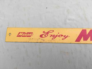Vintage Enjoy Mason ' s Root Beer Soda Painted Advertising Store Tacker Sign 2