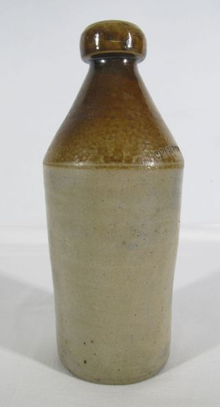 Antique 1860 ' s Rochester NY Pre Prohibition STONEWARE Beer Bottle CB GORDON yqz 7