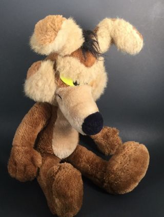 1990 Wile E.  Coyote Vintage Stuffed Animal Plush Warner Bros Character 17 " Tall