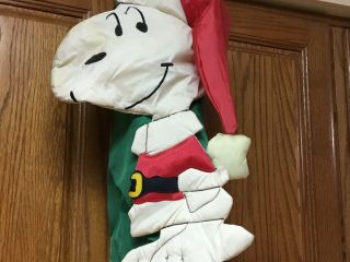Santa Snoopy Peanuts Large Windsock Flag:3 - D 48” Long