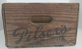 Pilser Brewing Co York NY Wood Beer Bottle Delivery Crate 1944 2