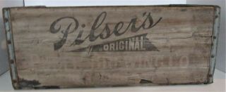 Pilser Brewing Co York NY Wood Beer Bottle Delivery Crate 1944 3