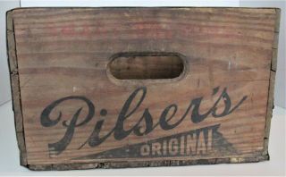 Pilser Brewing Co York NY Wood Beer Bottle Delivery Crate 1944 4