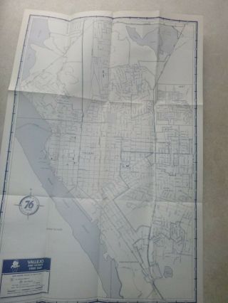 1958 Vallejo street map Union 76 oil gas California 4