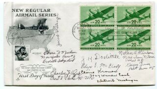 Usa - 1941 Airmail Fdc - Signed By Crew Of Doolittle Tokyo Japan Raid - Cover -