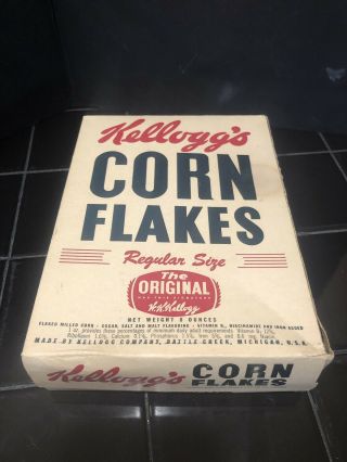 1940’s 1950’s Kellogg’s Corn Flakes Cereal Box Boston Braves Baseball Visor