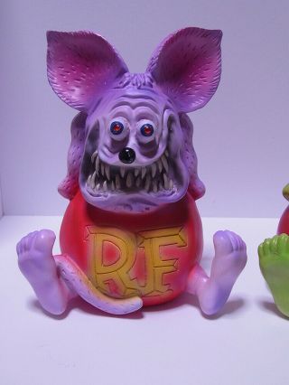 Rat Fink Ed Roth Figure Pottery Statue Limited Rare Purple 300 Only