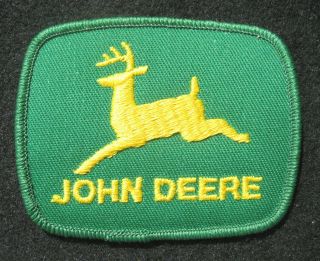 John Deere Embroidered Sew On Patch Farm Equipment Tractor Green 3 " X 2 1/2 "