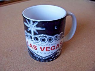 Welcome To Fabulous Las Vegas Nevada Porcelain Handled Cup Mug Old Street Scene