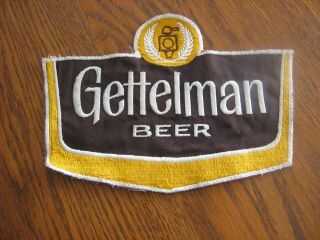 Gettelman Beer Route Drivers Cloth Patch Rare Vintage Milwaukee Embroidered