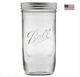 Ball Wide Mouth Canning Mason Jars,  Clear Glass With Lids & Bands 24Oz 18 - Count 2