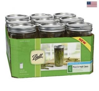 Ball Wide Mouth Canning Mason Jars,  Clear Glass With Lids & Bands 24Oz 18 - Count 3