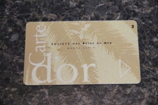 Hotel De Paris Monte Carlo Monaco Gold Room Key Card Carte D 
