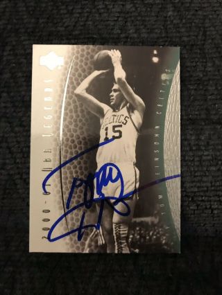 Tommy Tom Heinsohn Signed Trading Card Autographed Basketball Hall Of Fame