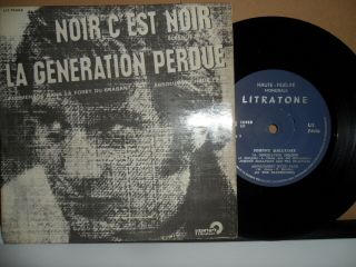 Johnny Hallyday.  Black Is Black.  French.  4 Track Ep.  7 " Vinyl.  45 Rpm