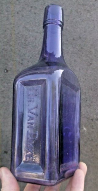 Purple Colored Dr.  Van Dyke Bitters Bottle Large Size 1890 