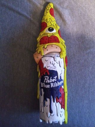 Pabst Blue Ribbon Pbr Artist Edition Pizza Beer Tap Handle