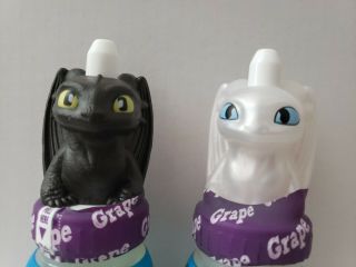 2 X Good 2 Grow Toothless & Lite Fury Bottle Topper How To Train Your Dragon 3