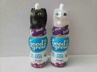 2 X Good 2 Grow TOOTHLESS & LITE FURY Bottle Topper HOW TO TRAIN YOUR DRAGON 3 3
