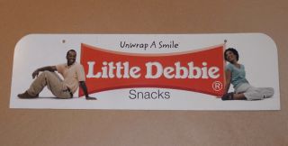 Vintage Little Debbie Snacks Black Americana Market Sign 