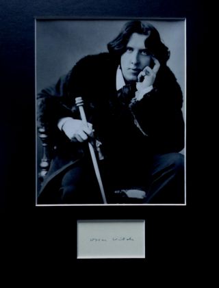 Oscar Wilde Signed Autograph Photo Display