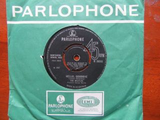 Beatles Hello Goodbye - I Am The Walrus Parlophone R5655 Decca Press 1967 Vg,