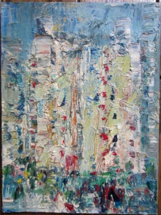 Norman Carton Abstract Expressionist Oil Painting 9673 Listed Artist City