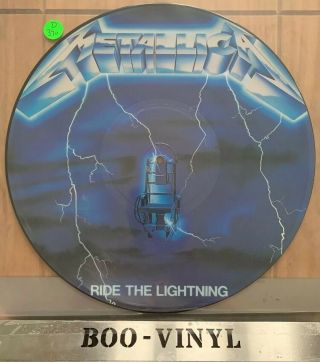 Metallica: Ride The Lightning Picture Disc Lp Mfn27p With Barcode.  Nr Con