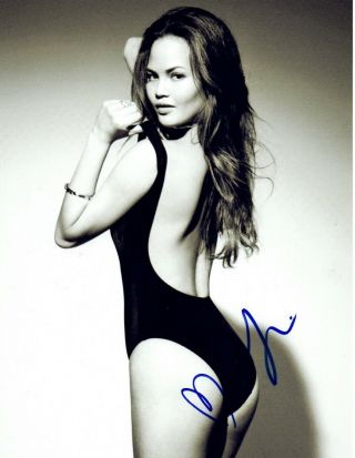 Chrissy Teigen Signed Autographed 8x10 Photo Hot Sexy Si Swimsuit Model Vd