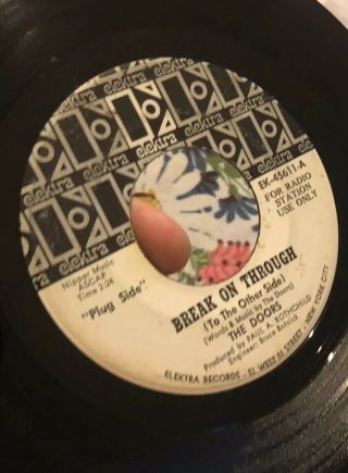 Doors Break On Through/end Of The Night - Promo From 1966 First 45 Promo Rare