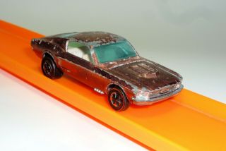 Hot Wheels Redline 1968 Custom Mustang - HK - Copper - Light Interior Loose 5
