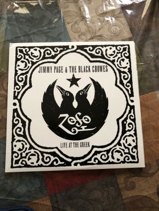 Live At The Greek By Jimmy Page/the Black Crowes (3 Albums) White Marble Vinyl.