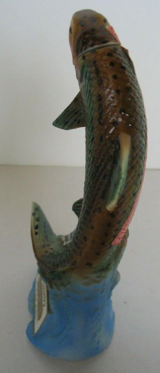 RAINBOW TROUT FISH SKI COUNTRY MINI 1976 DECANTER,  BOX WISCONSIN TAX STAMP 5