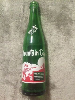 Vintage Hillbilly Mountain Dew Soda Bottle Burnett Bottling Co Burlington,  Nc