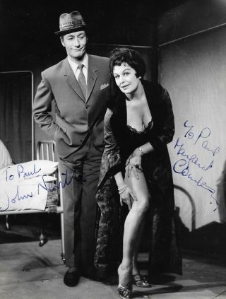 John Neville & Margaret Courtenay In Alfie (1963) Hand - Signed 8” X 6” Scene