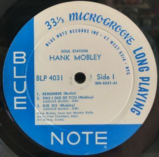 Hank Mobley - Soul Station - Blue Note Blp 4031 Mono Lp Dg