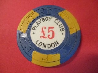 LONDON PLAYBOY CLUB CASINO 5 POUNDS CASINO CHIP 2