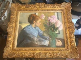 Ramon Pichot Signed Oil Painting Figure Con Flores Hammer Galleries